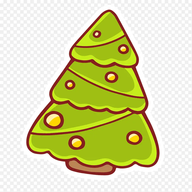 绿色圣诞树松树