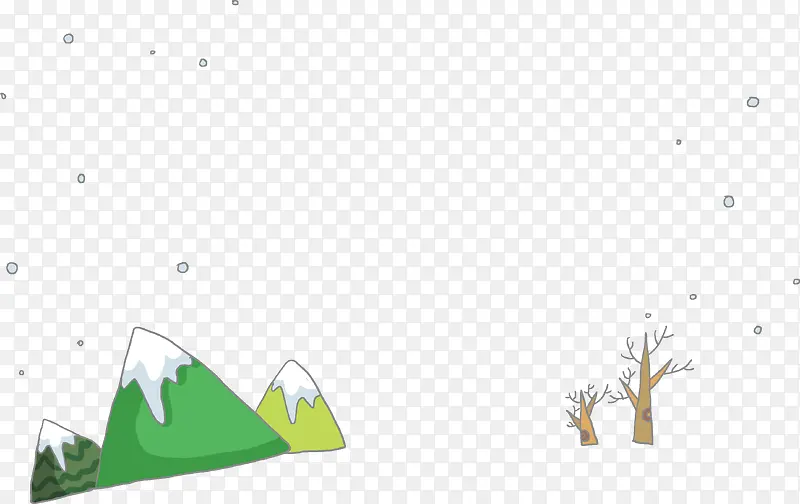下雪天的树林