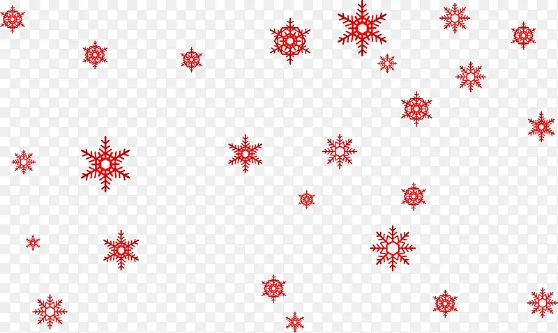 红色闪耀雪花