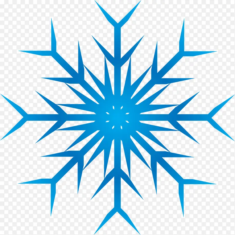 蓝色冬季雪花