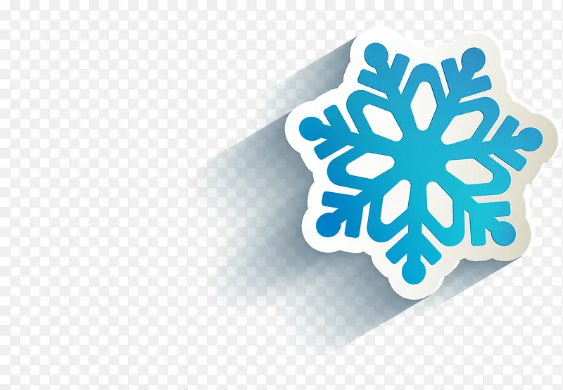 蓝色清新雪花