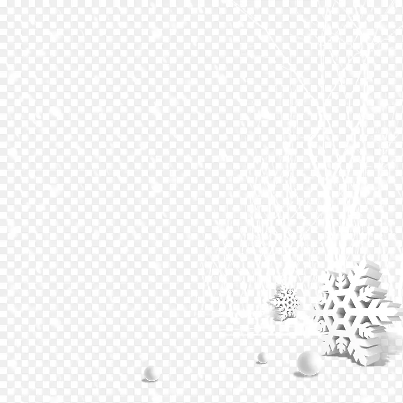 立体雪花树木装饰背景
