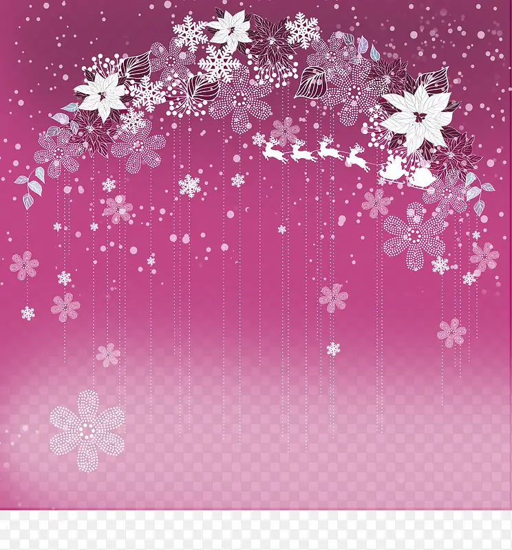 雪花,插画,飘雪,冬季,背景，圣诞