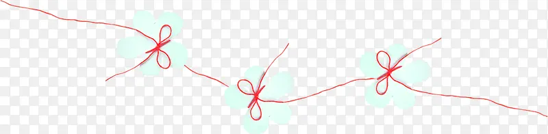 红色蝴蝶结吊饰素材免抠