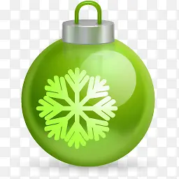 绿色的圣诞彩球图标