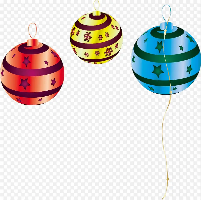 创意质感形状圣诞节元素彩球