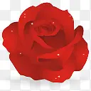 扁平风格创意合成效果红色的玫瑰花