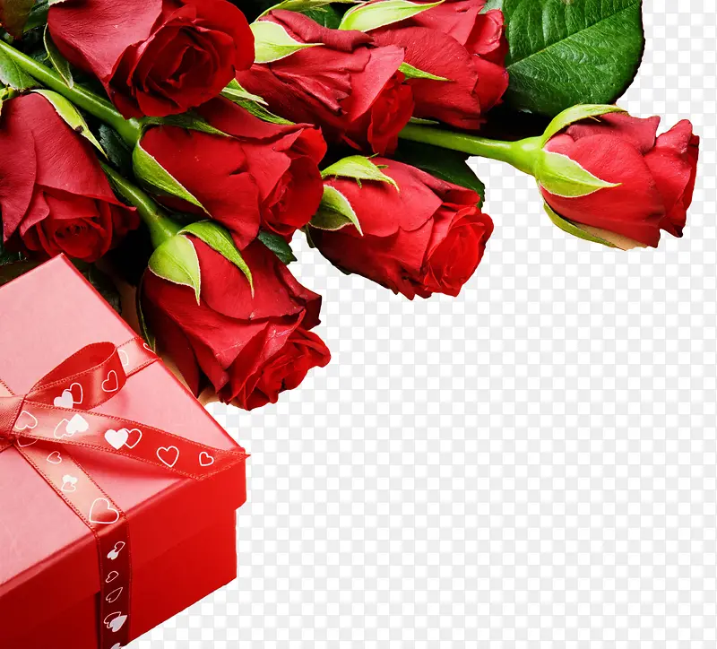 高清红色玫瑰花礼盒