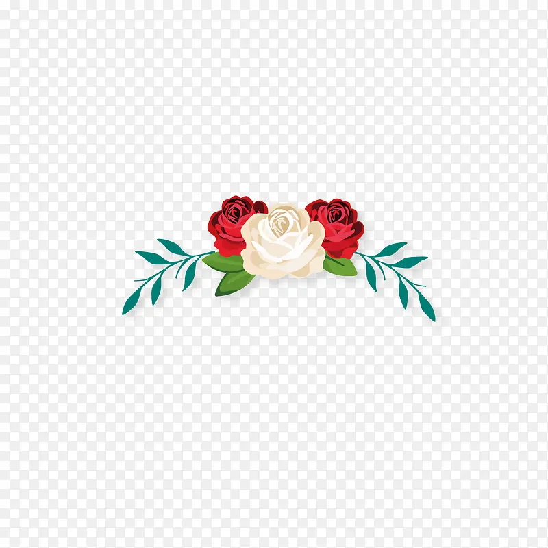 红白玫瑰装饰