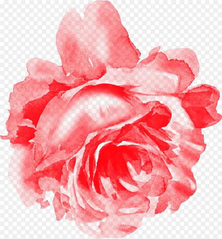 红色卡通玫瑰花朵