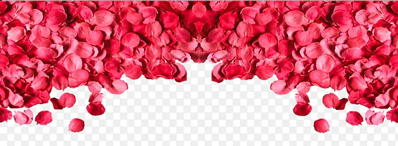 红色梦幻玫瑰花瓣装饰