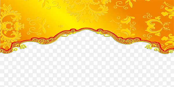 金色花纹边框装饰