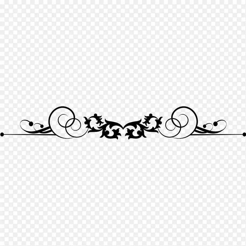 欧式黑色高雅花纹
