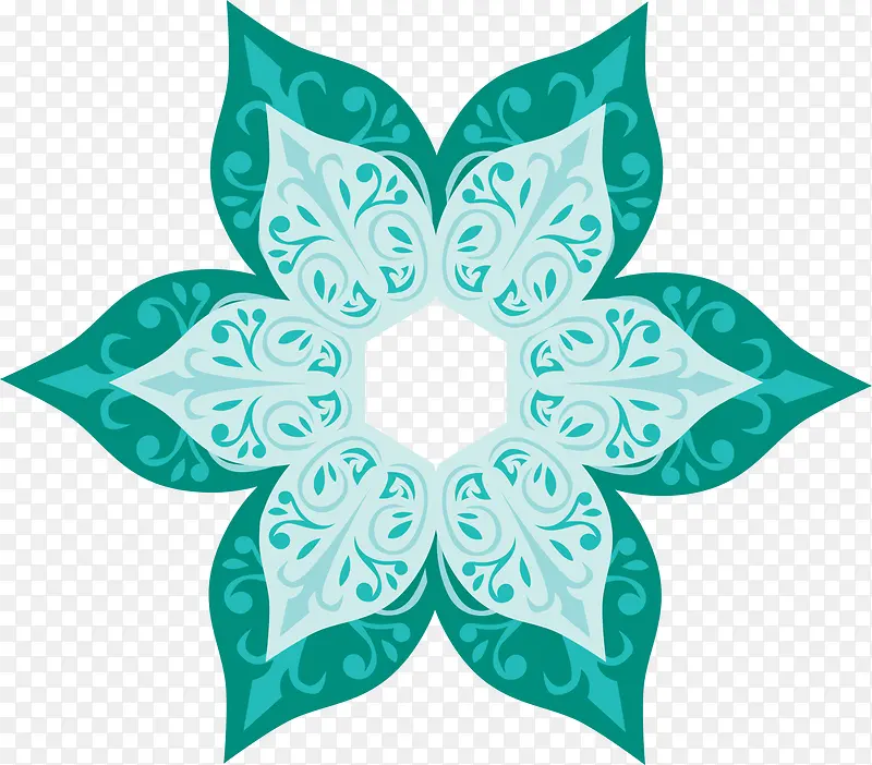 绿色花纹叶子