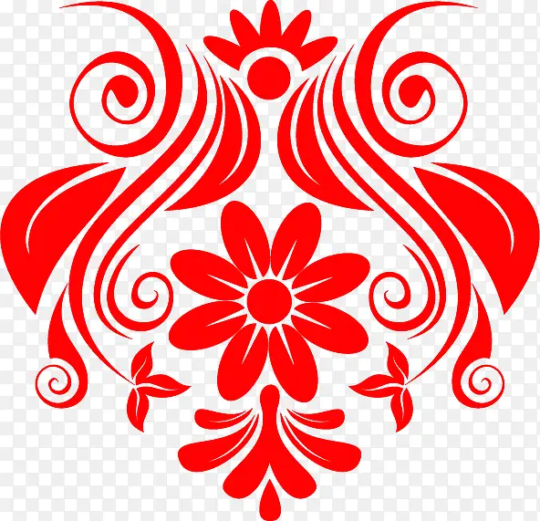 创意合成红色的花卉边框纹理