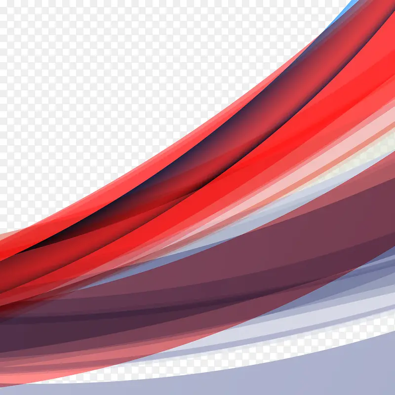 矢量质感商务红色曲线边框素材