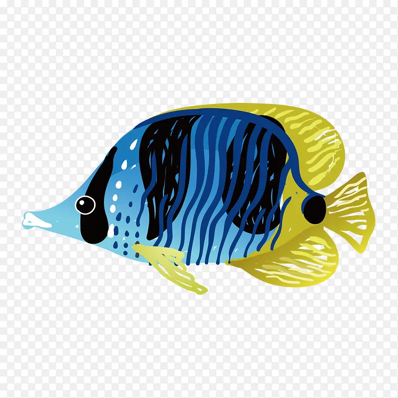 可爱世界海洋日蓝色鱼