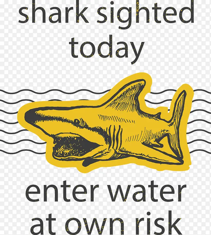 装饰黄色鲨鱼
