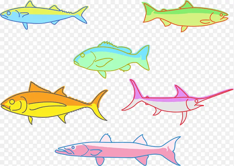 矢量鱼插图
