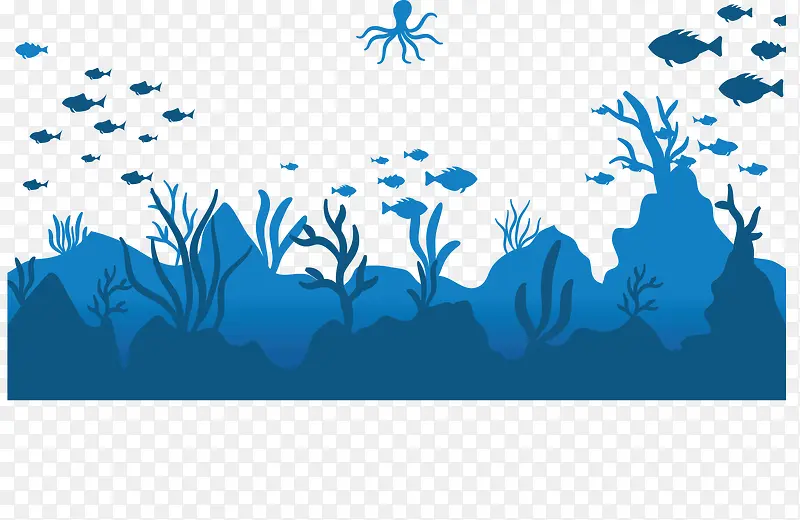 蓝色海底世界生物