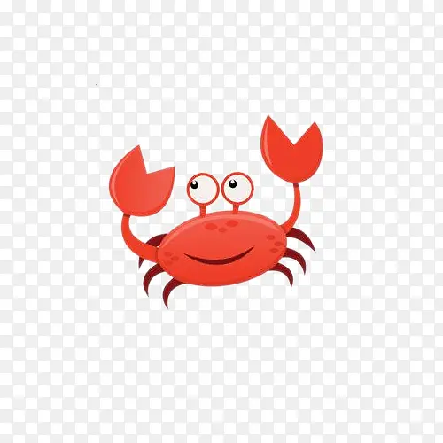 卡通红色螃蟹