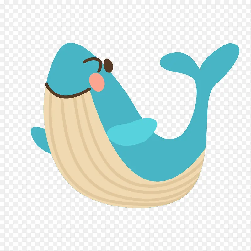 卡通海洋动物海豚