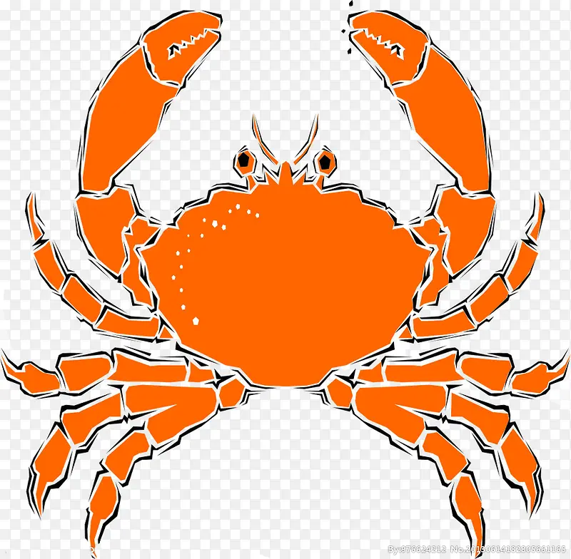 橙色大螃蟹