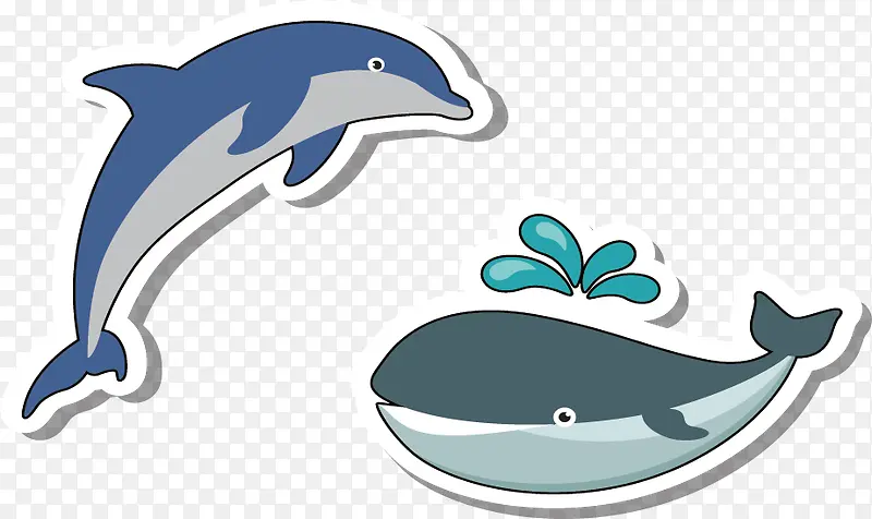 可爱的鲸鱼和海豚