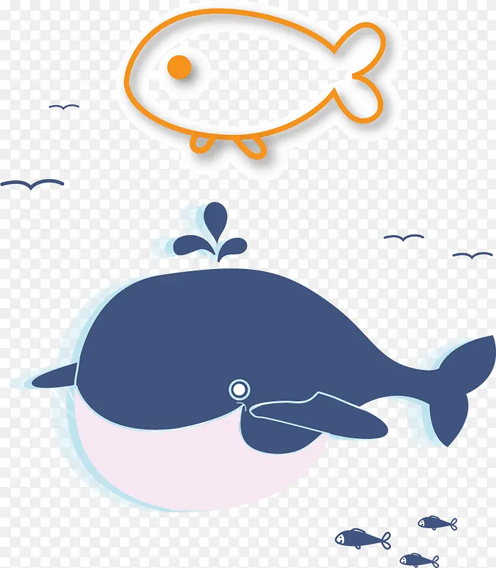 鲸鱼PNG矢量元素
