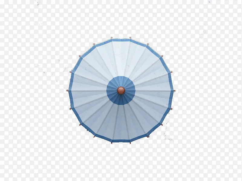 蓝色撑起的伞