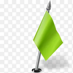 绿色的三角彩旗图标