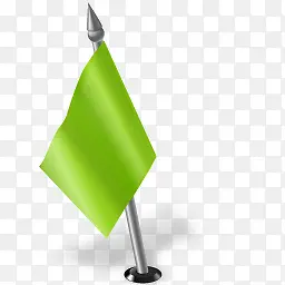 绿色旗子装饰图标