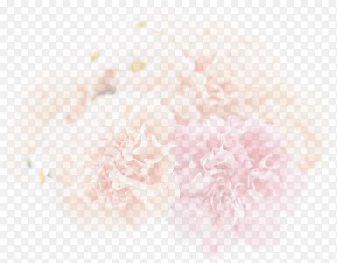 粉色梦幻花朵模糊手绘