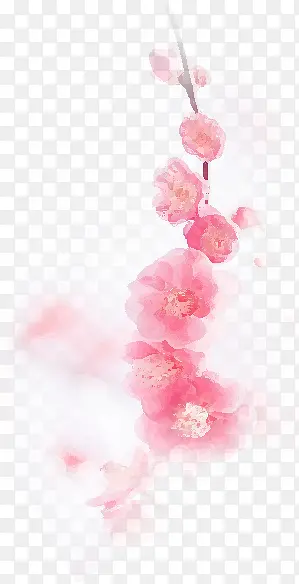 粉色模糊花朵创意