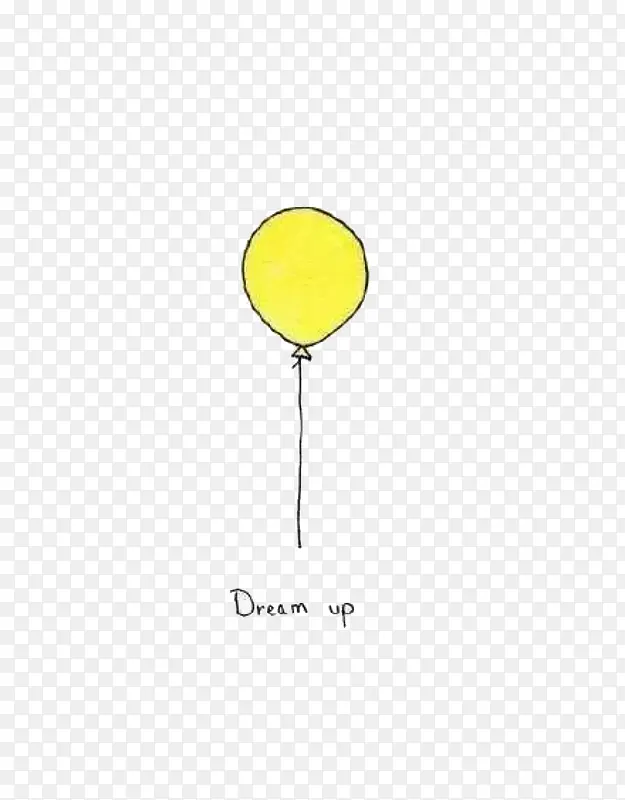 黄色上升气球
