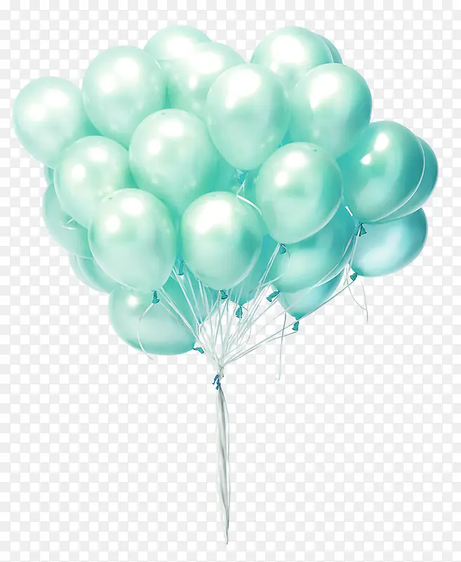 薄荷绿气球装饰图案