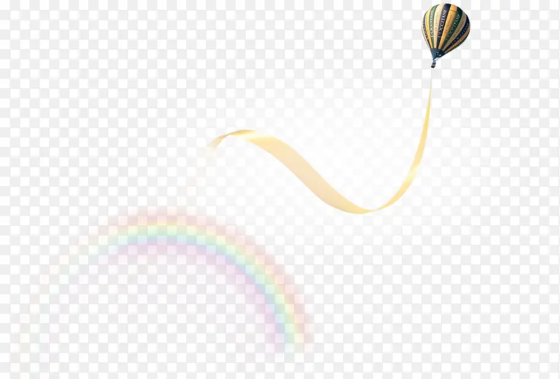 彩虹丝带热气球装饰