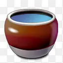 棕色陶瓷水缸素材