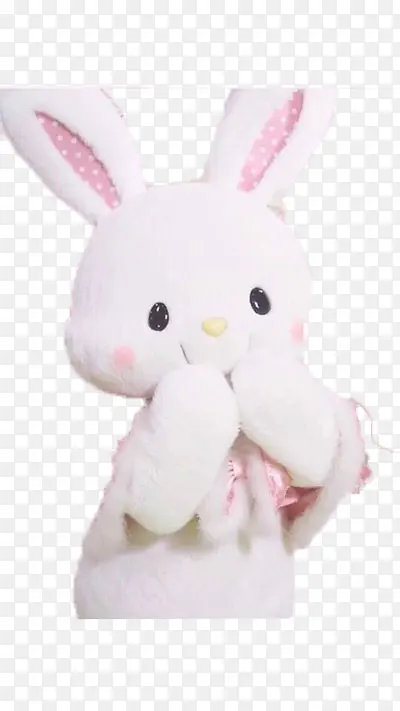 纯色可爱兔子玩偶