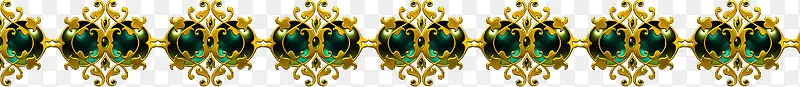 绿色珠宝花纹边框装饰