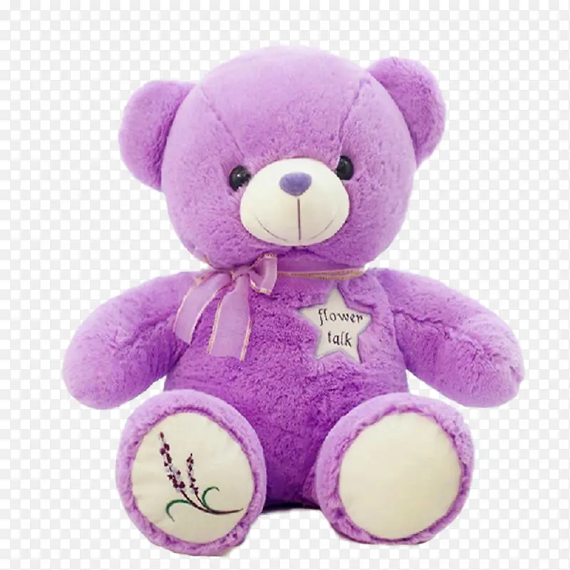 紫色薰衣草熊