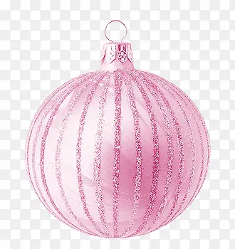 粉色丝带装饰圆球
