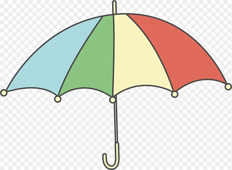 彩色手绘雨伞
