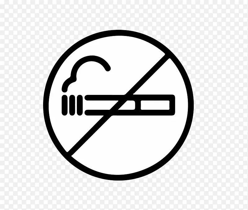 线稿禁止吸烟图标