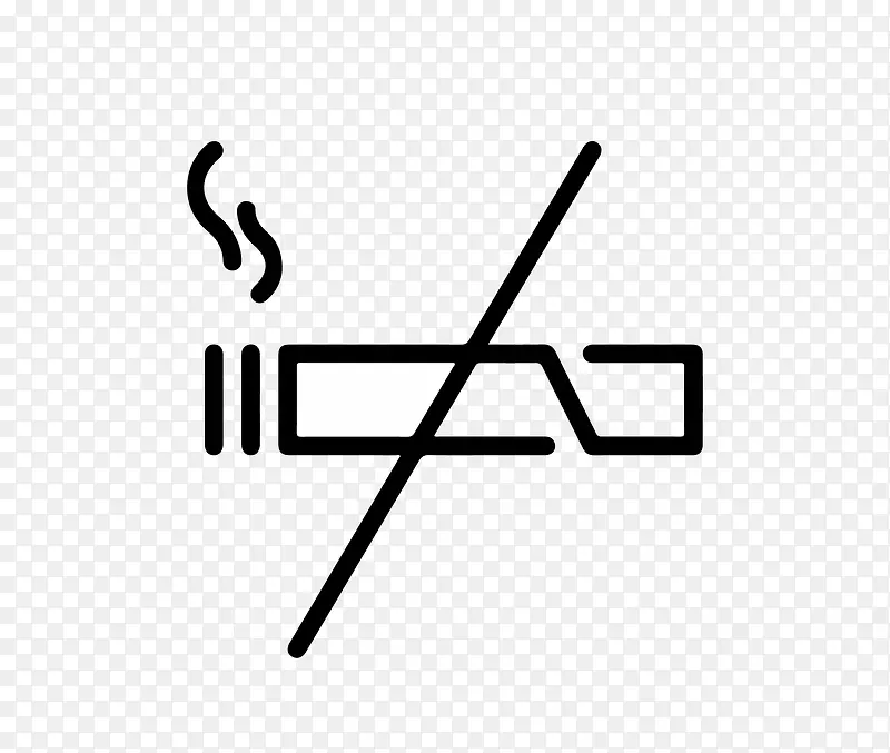 线稿禁止吸烟图标