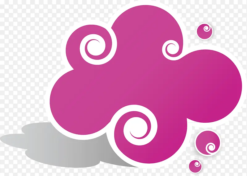 紫色云朵形状对话框