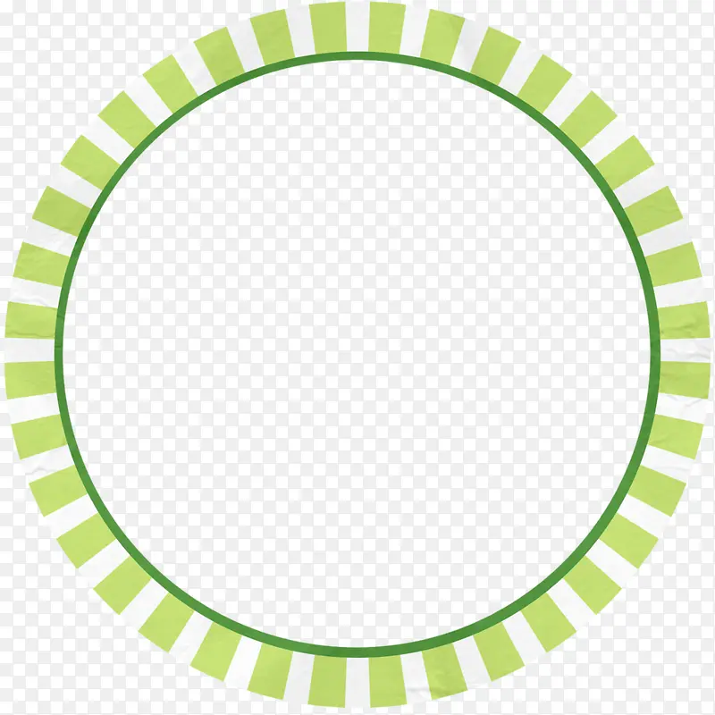 手绘绿色圆环