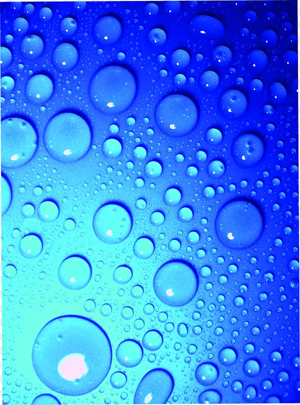 创意渐变蓝色形状水滴