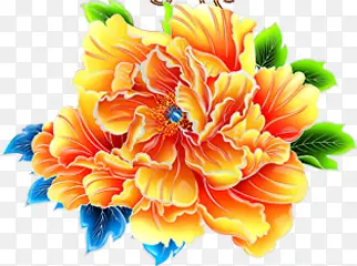 涂鸦植物花瓣设计花朵
