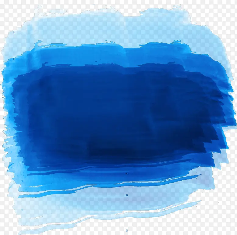蓝色水彩笔刷